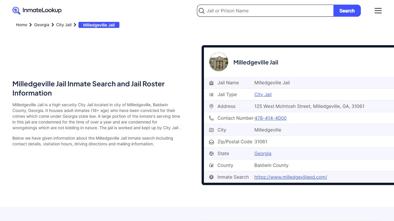 Milledgeville Jail Inmate Search, Jail Roster, Bookings, Arrests ...